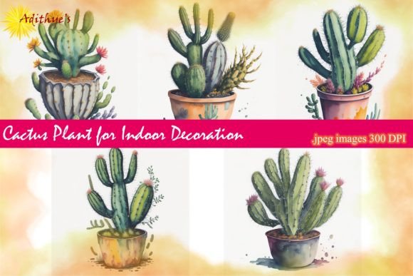 Download Indoor Decoration Watercolor Plants - Watercolor plants Collection
