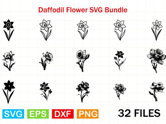 Download Daffodil Flower SVG Bundle - Daffodil flower Collection
