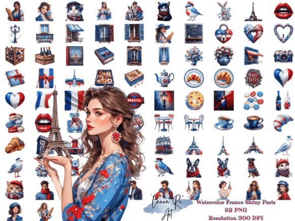 Download Watercolor France Shiny Paris - Shiny Collection