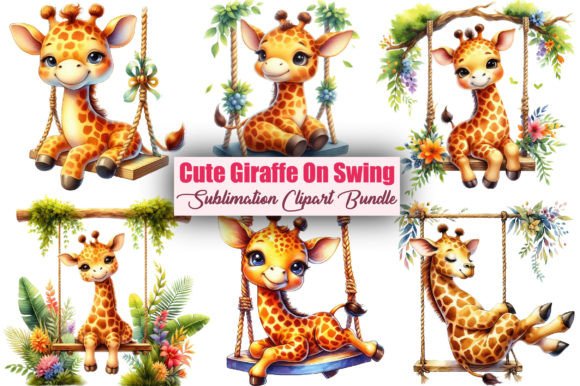 Download Watercolor Cute Giraffe Clipart Bundle - Cute giraffe clipart Collection