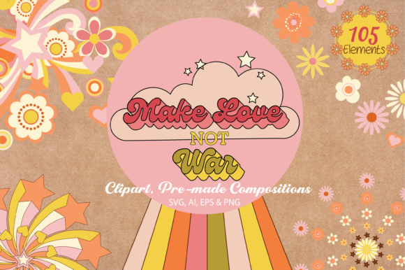 Download 60s Retro Revival Clipart Set - Revival Collection