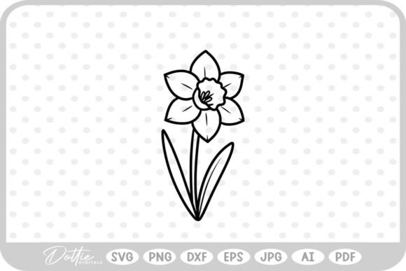 Download Daffodil Flower Spring Time SVG PNG DXF - Daffodil flower Collection