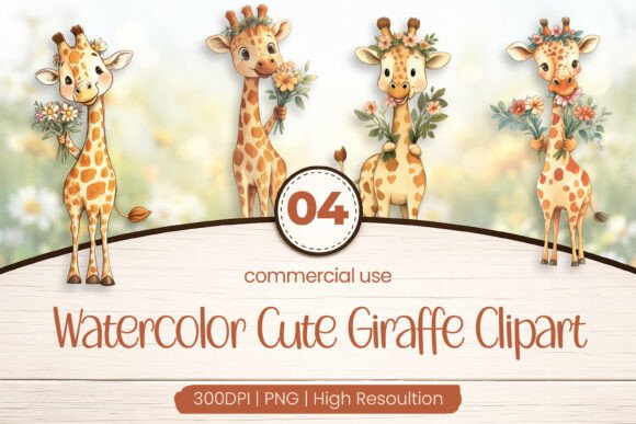 Download Watercolor Cute Giraffe Clipart PNG - Cute giraffe clipart Collection