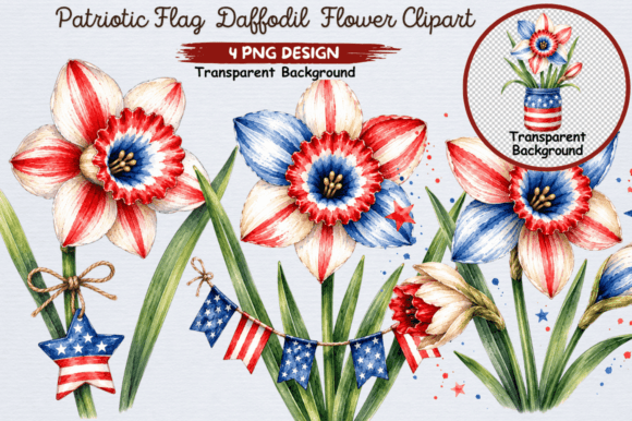 Download Patriotic Daffodil Flower PNG Clipart - Daffodil flower Collection