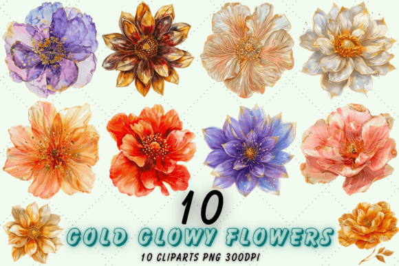 Download Shiny Gold Flowers Clipart, Flower PNG - Shiny Collection