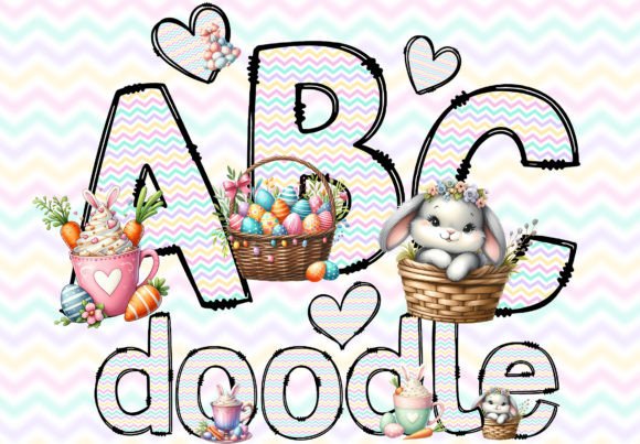 Download Sublimation Easter PNG Doodle Letters - Sublimation easter Collection