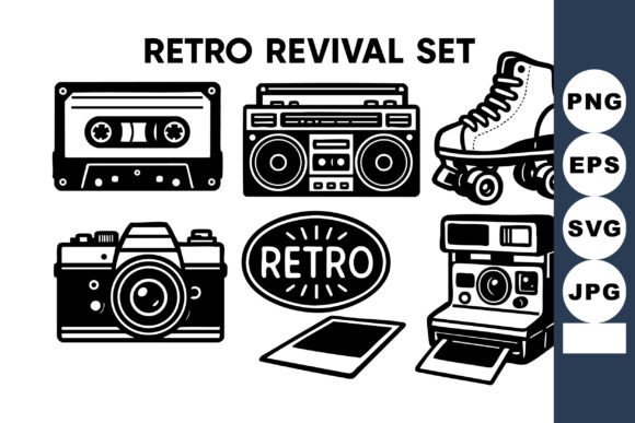 Download Retro Revival Set Vintage Cassette Camer - Revival Collection
