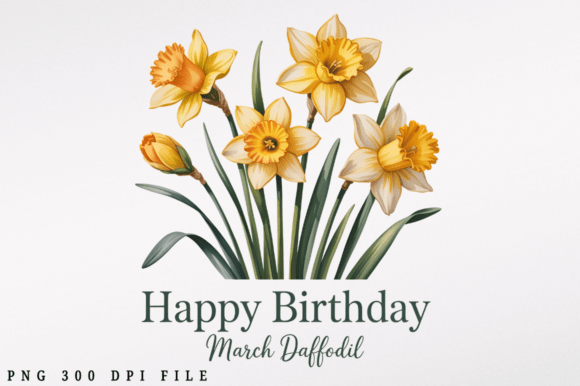 Download March Daffodil Flower PNG Design - Daffodil flower Collection