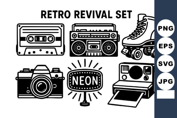 Download Retro Revival Set with Cassette Tape Boo - Revival Collection
